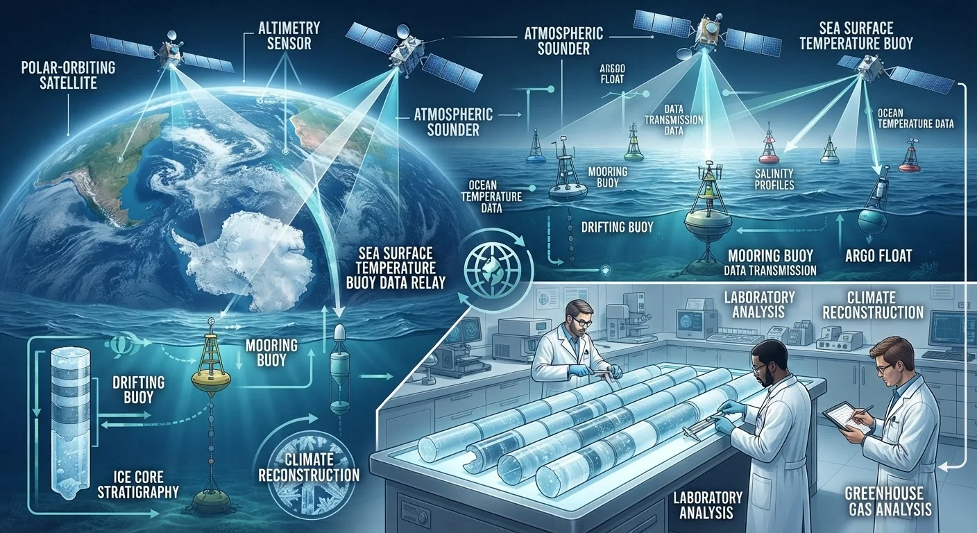 How Climate Data Is Collected: Satellites, Buoys, Ice Cores, and More