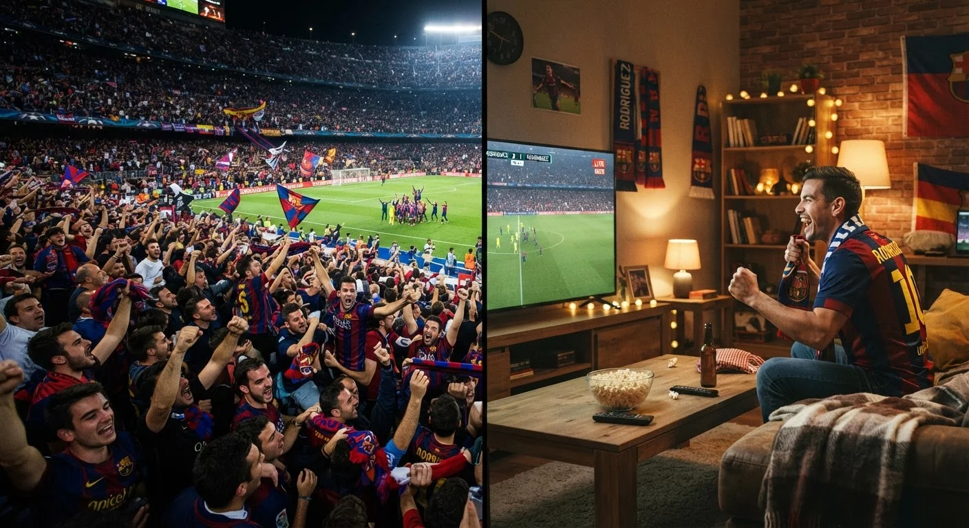 Stadium Fan vs. Couch Fan: Two Ways to Experience the Same Game