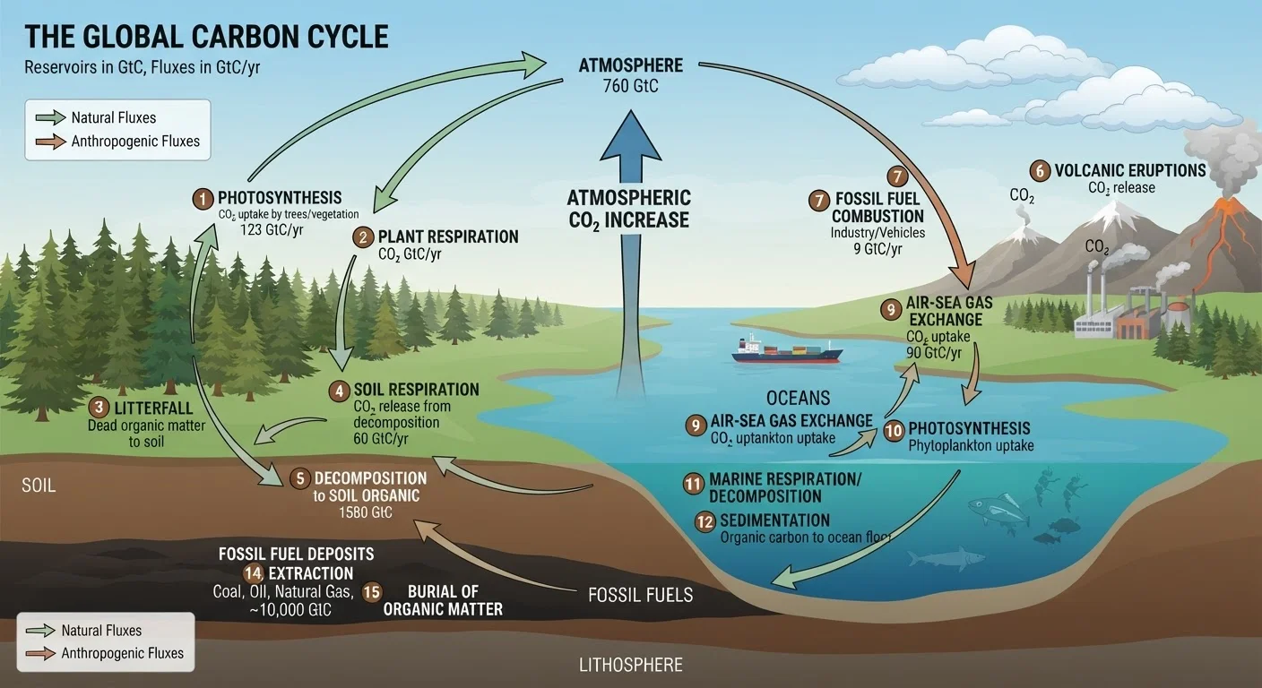 The Carbon Cycle Explained: How Carbon Moves Through Earth's Systems