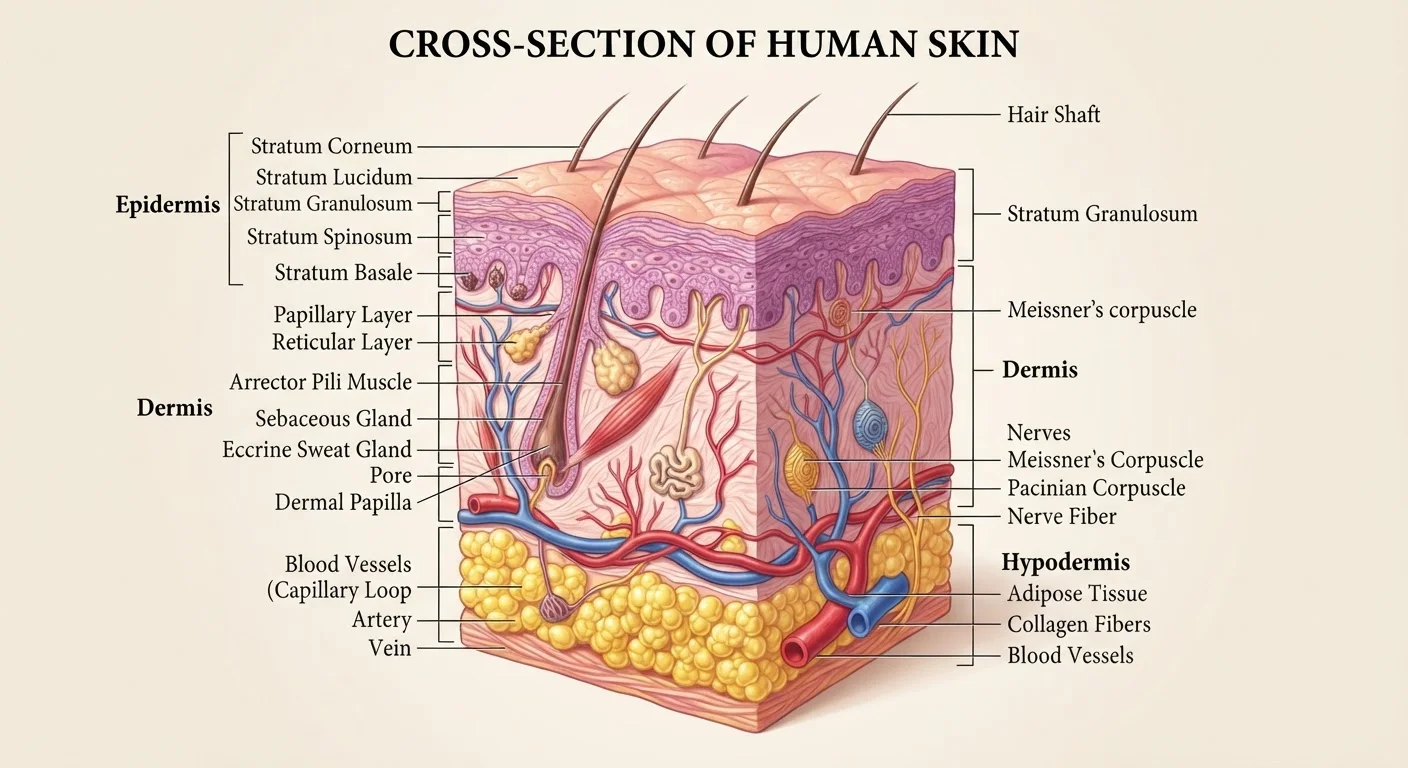 The Skin as an Organ: Layers, Functions, and Why Surface Area Matters